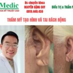 Vá lỗ tai bị giãn rách do đeo bông Cà mau ở đâu uy tín?